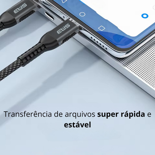 Cabo Carregador Turbo Compatível iPhone 8 X Xr 11 12 13 14