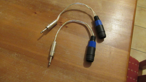 Cable De 25cm Con Conector Plug Grande + Speakon Hembra