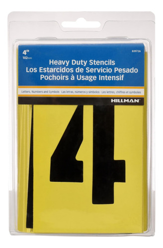 Hillman 839726 Paquete De Plantillas De Letras Y Numeros, 4