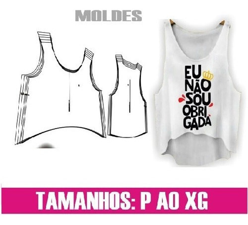 Molde Digital Patrones Camiseta Femenino Verano