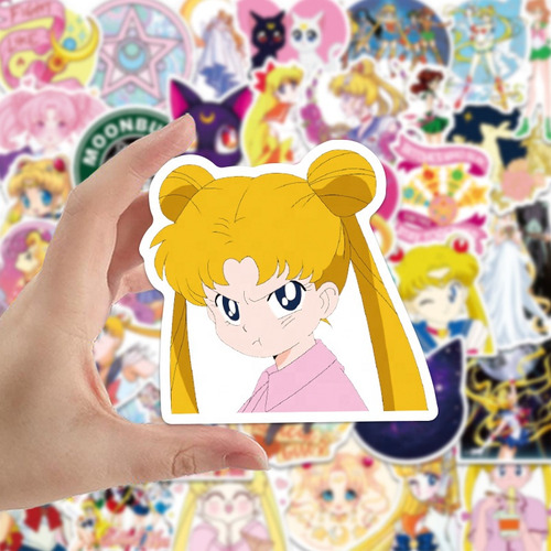 50 Pegatinas Clásicas De Anime Sailor Moon Girl Para Noteboo