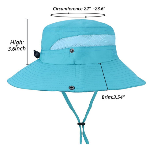 Sombrero De Sol Upf 50 Para Mujer Con Malla Rápida Secado Ta