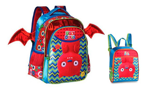 Mochila Infantil Costas Morcego Uglydolls + Lancheira - Clio