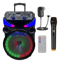 Comprar Bafle Bocina Bluetooth, Bocina Amplificada 15 Pulgadas,recargable Profesional Altavoces Speaker Control Y Micrófono,bafle Karaoke Para Fiesta Con Luz Led,con Bluetooth Y Micrófono Negro