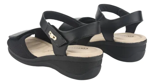 Sandalia Comfortflex Mujer 2388403 Negro Casual