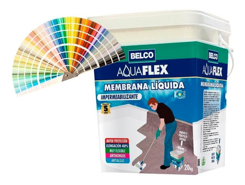 20kg Membrana Liquida Color Pastel Aquaflex Belco