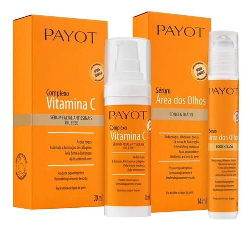 Payot Kit Complexo Vitamina C + Vitamina C Área Dos Olhos Tipo De Pele Normal