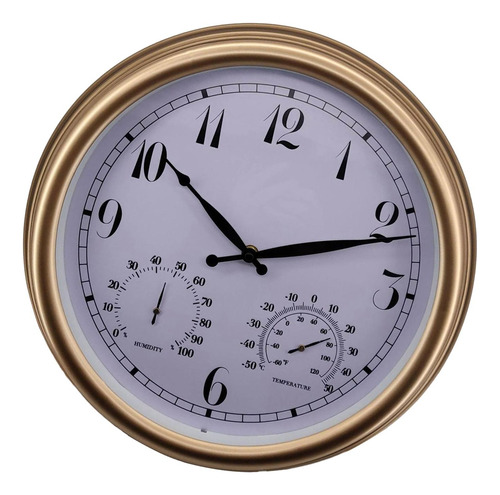 Reloj De Pared Exterior Con Termómetro E Higrómetro De 15