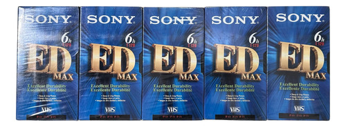 Pack De 5 Cassettes De Vhs Sony Ed Max T-120