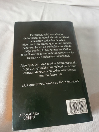 Libro Eclipse De Stephanie Mayer Editorial Alfaguara Usado (Usado)