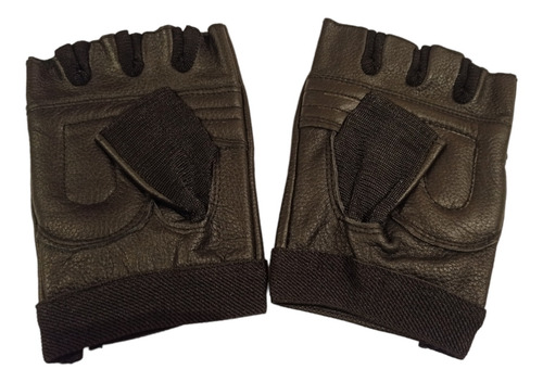 Imagen 2 de 2 de Guantes Cortos De Cuero Motociclista
