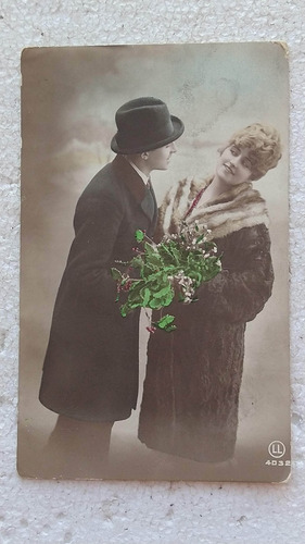 Foto Postal Hombre Mujer Pareja Romantica Dama Antigua #10
