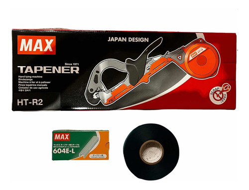 Amarradora Max Tapener Ht-r2 (45mm) + 1cinta + 1caja Grapas