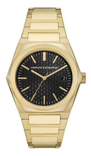 Relógio Ax-armani Exchange Ax2810b1 2 Anos De Cor Da Correia Dourado Cor Do Bisel Dourado Cor Do Fundo Preto