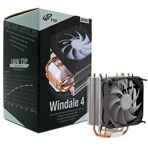 Fsp Windale 4 Cpu Cooler 4 Contacto Directo Heatpipes 6 Mm D