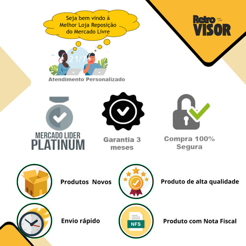 Lente Espelho Retrovisor Renegade 15/22 Convexa - Le C/ Base