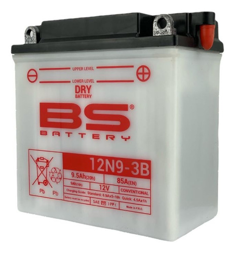 Bateria Bs 12n9-3b Dry Acido Pack