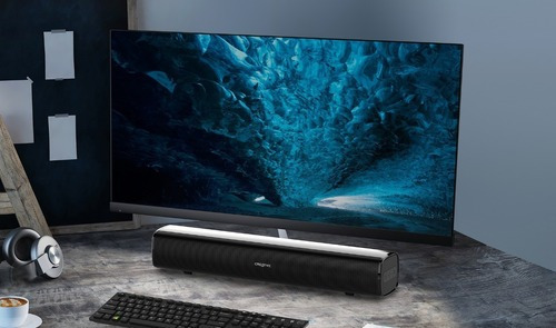 Imagen 2 de 7 de Barra De Sonido Creative Stage Air Bluetooth Portatil Aux Tv Negro