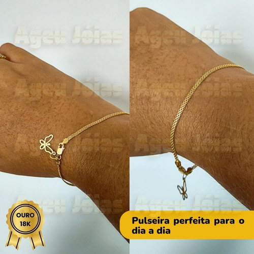 Pulseira Bismark Em Ouro 18k Com Pingentes Personalizados