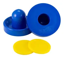 Comprar Manoplas Azules Para Mesa De Air Hockey Y Dos Discos Mini
