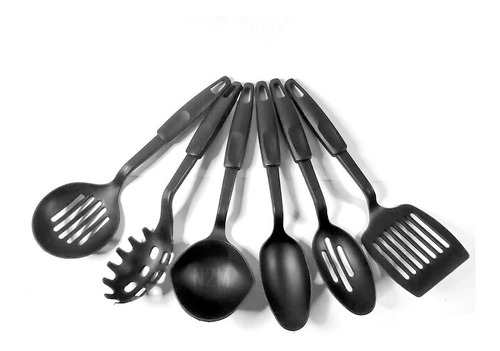 Set X6 Utensilio Nylon Espatula Cuchara Para Ceramica Teflon