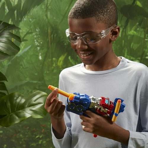 Nerf Pistola Transformers 2 En 1 Optimus Prime Blaster