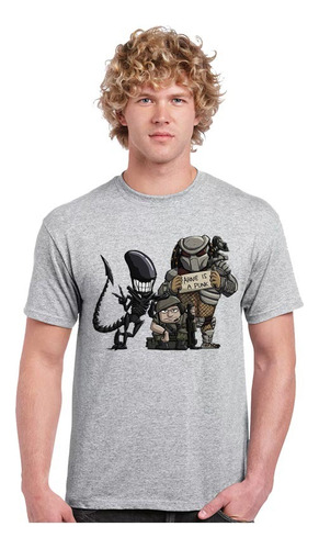 Playera Alien Vs Predator Diseño 03 Horror Terror