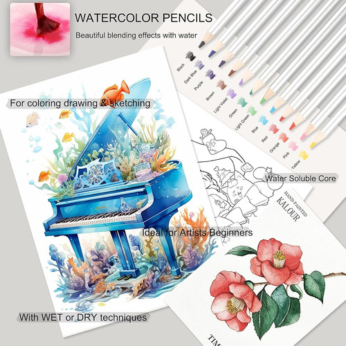 Kalour Sketching Coloring Art Set - Kit De Dibujo De 38 Piez