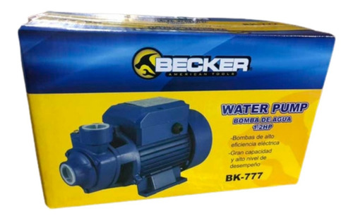 Bomba De Agua Periferica 1/2 Hp  Marca Becker Model Bk-777