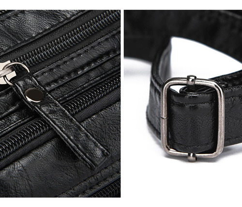 Bolso Bandolera De Piel Multicompartimento Versátil