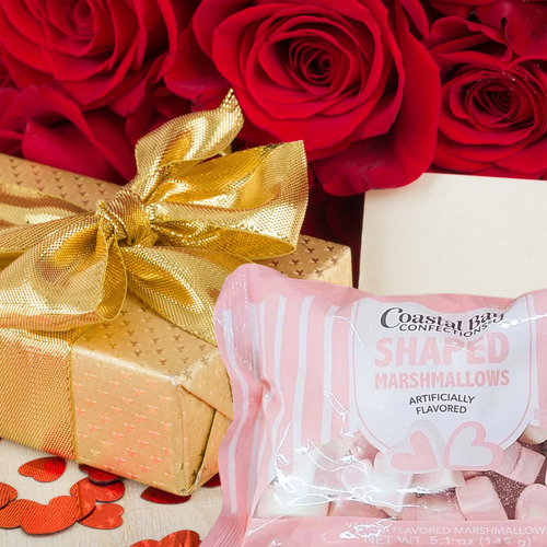 Malvaviscos Corazón Rosa & Blanco San Valentín 145g Coastal