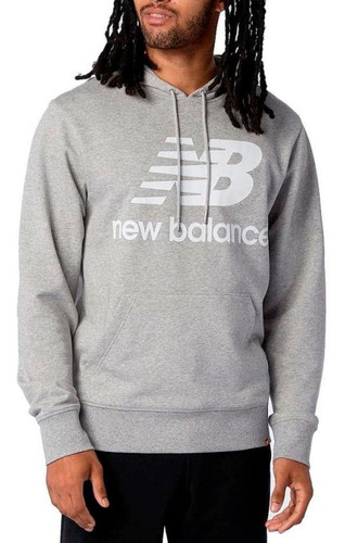 Buzo New Balance Essentials Pullover Hoodie Gris