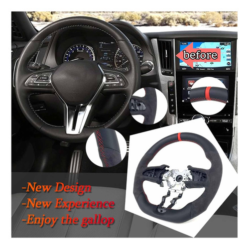 Zdlzcf Para Infiniti Q60 Q50 Qx50 Qx55 Relolo De Diversión D