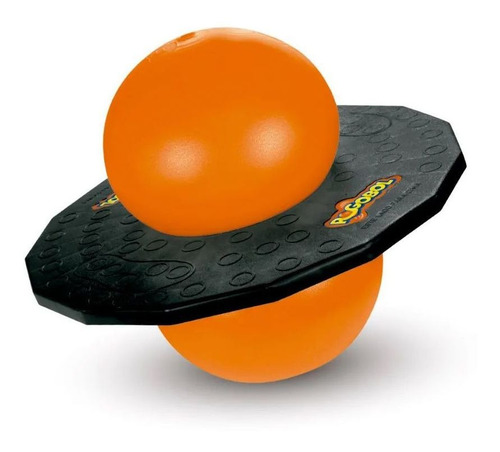 Brinquedo Pula Pula Pogobol Preto E Laranja Estrela