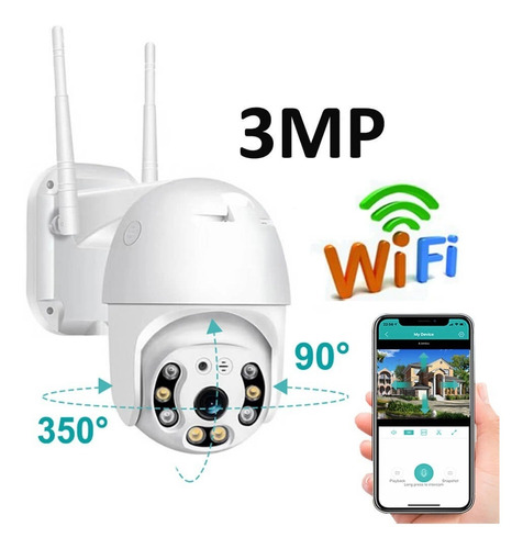 Imagen 2 de 7 de Camara Ptz Ip Wifi Exterior 3mp Icsee + Micro Sd 64gb Epa