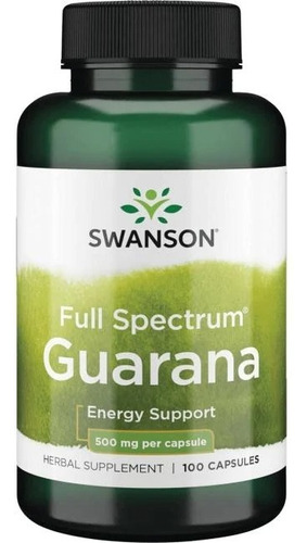 Guaraná De Espectro Completo 500 Mg 100 Capsulas