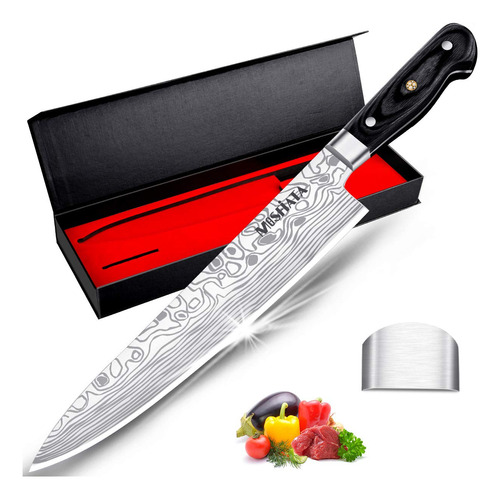 Mosfiata Cuchillo De Chef Profesional De 10 Pulgadas Con Pr