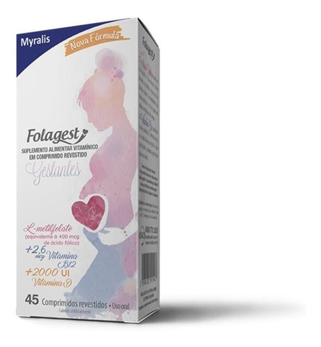 Folagest Suplemento Para Gestantes C/ 45 Comprimidos