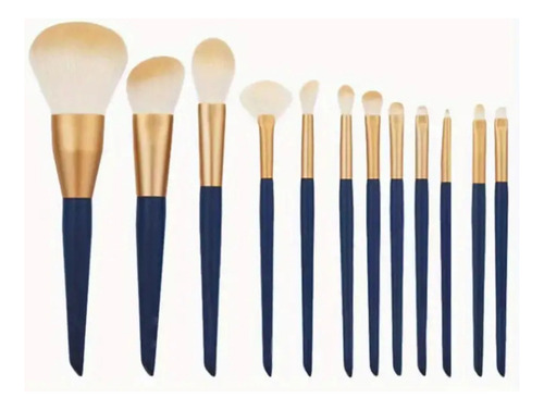 Conjunto De Pincéis De Maquiagem Com 12 Peças Com Estojo