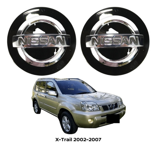 Par Tapones Negros X-trail 2002-2007 Nissan