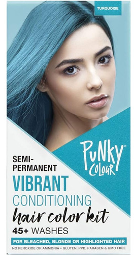 Punky Color Box Kit Turquesa - Para Cabello Decolorado, Rubi