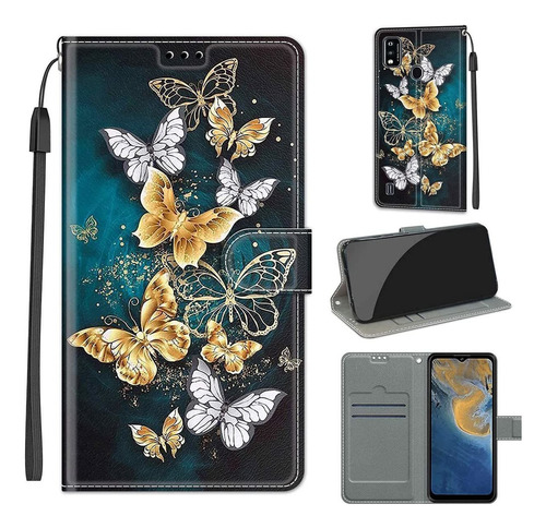 Para Zte Blade A51 Funda Delgada Protectora De Cuero De La P