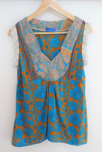 Musculosa Mujer Con Puntilla