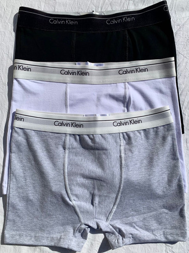 Pack X4 Bóxer Calvin Klein Colores Surtidos(negroblancogris)