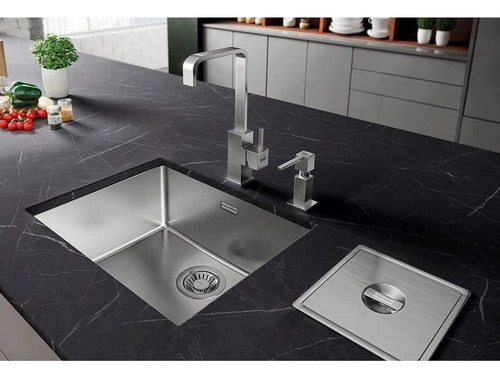 Cuba Embutir E Sobrepor Línea Franke 60x40 C/ Válvula+sifão Cor Inox