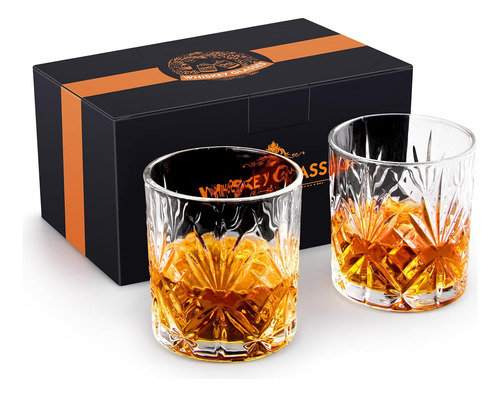 Juego De 2 Vasos De Whisky Rosoenvi, Vasos Anticuados Con...