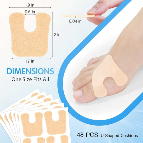 2×almohadillas Para Callos En Forma U, Suaves Y Transpirable