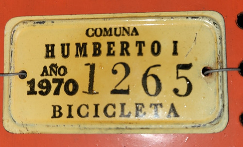 Matricula Argentina De Bici Comuna Humberto 1  