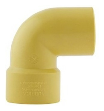 Codo 110mm 4 Pulgadas 90° Pvc Aguas Negras Amarillo Tubrica