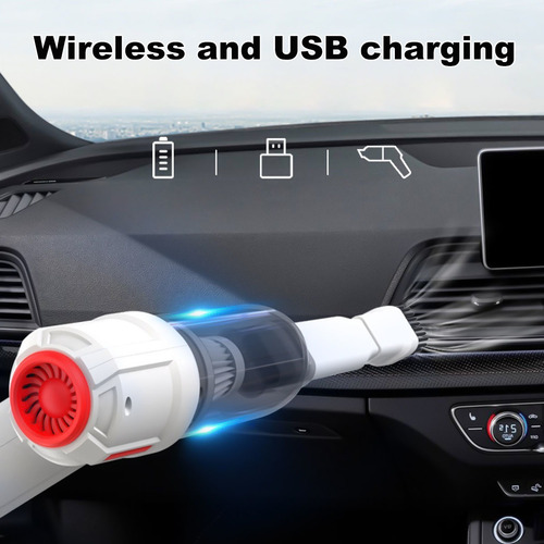 Aspirador De Coche Portátil Recargable Inalámbrico Mini Home